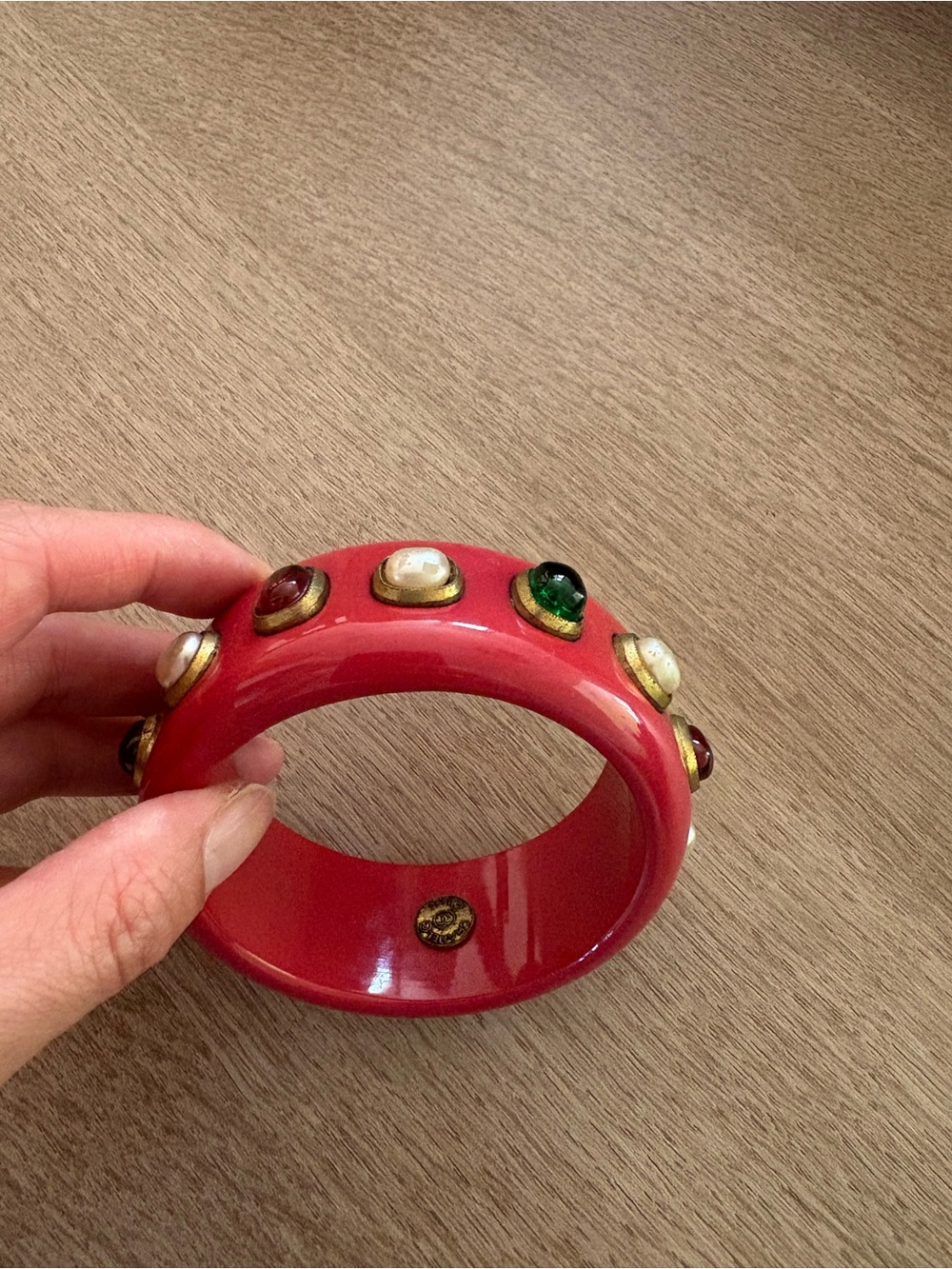Chanel Vintage 1985 Resin Bangle Bracelet